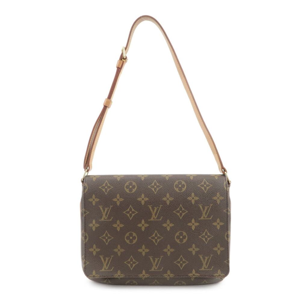 Louis Vuitton Monogram Musette Tango Shoulder Bag Brown